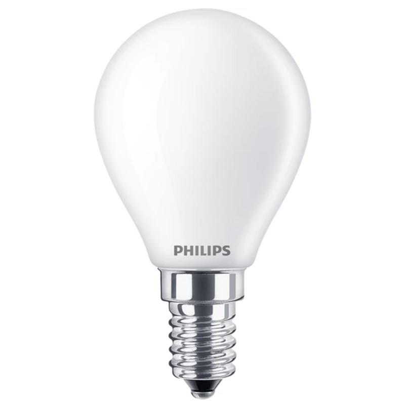 PHILIPS E14 LED Tropfenlampe matt 4,3W wie 40W warmweisses Licht