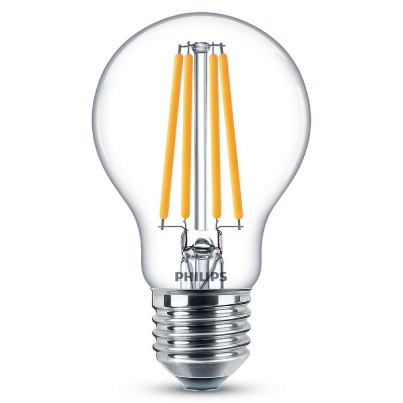 PHILIPS E27 klare sparsame LED Filament Lampe 8,5W wie 75W 2700K warmweißes Licht