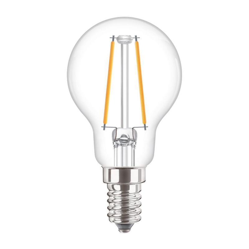 Philips E14 LEDClassic Tropfenform klar 2W wie 25W warmweisses Licht mit Filamentfäden