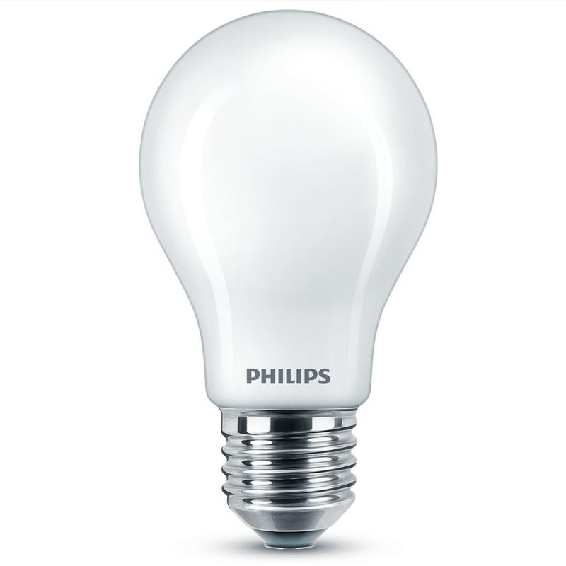 Sehr helles dimmbares PHILIPS E27 LED Leuchtmittel 11,2W wie 100W warmweißes Licht blendreduziert opalmattiert