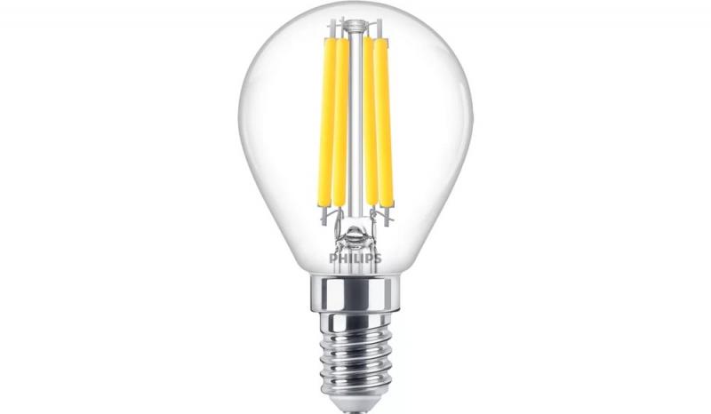 Philips LED Filament E14 LED-Leuchtmittel in Tropfenform dimmbar 3,4W wie 40W warmweißes Licht mit hoher Farbwiedergabe 90Ra