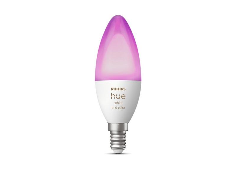 Philips Hue White E14 LED Kerze RGBW dimmbar 5,3W wie 40W mit Bluetooth- und/oder ZigBee-steuerbar