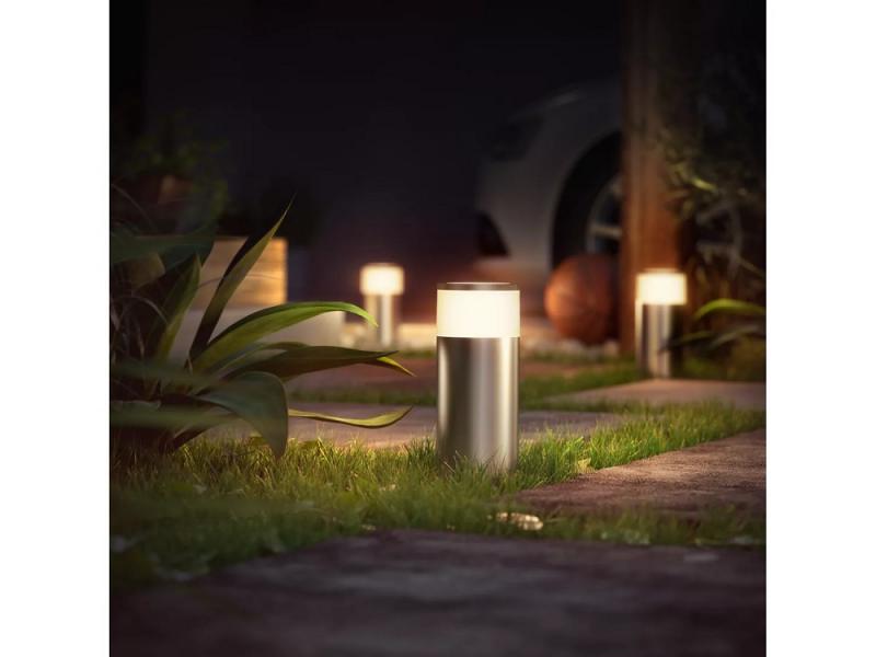 Philips Hue White Ambiance Calla LED Sockelleuchte silber