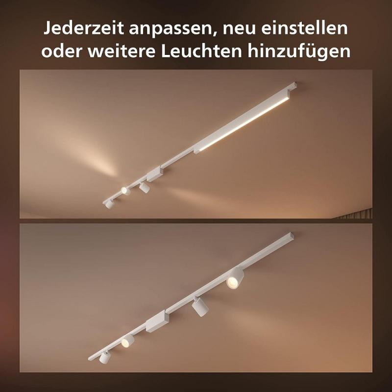 Philips Hue White & Color Ambiance Schienensystem Perifo 3er Spot & Lightbar RGBW weiß