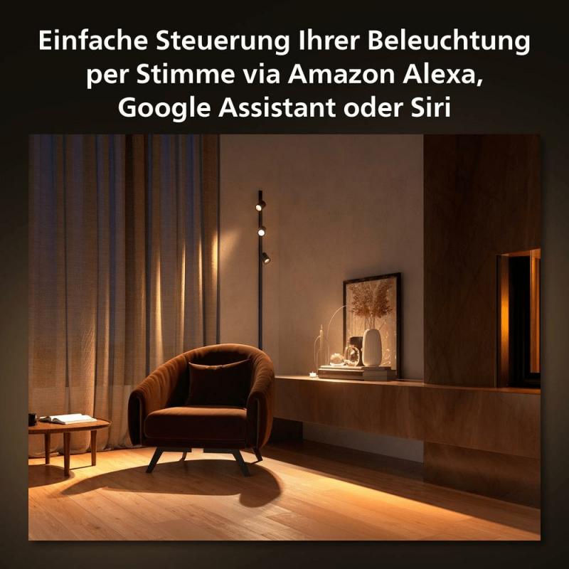 Philips Hue White & Color Ambiance Schienensystem Perifo 3er Spot RGBW multicolor Licht - inkl. Steckernetzteil