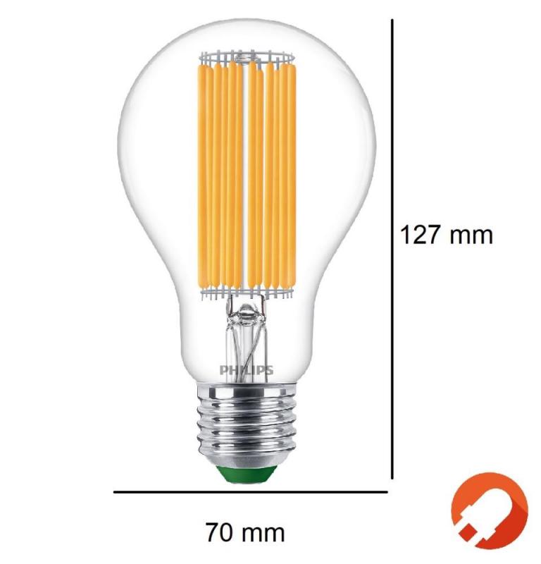 Besonders effiziente PHILIPS E27 LED Filament Lampe 7,3W = 100W universalweißes Licht 4000K