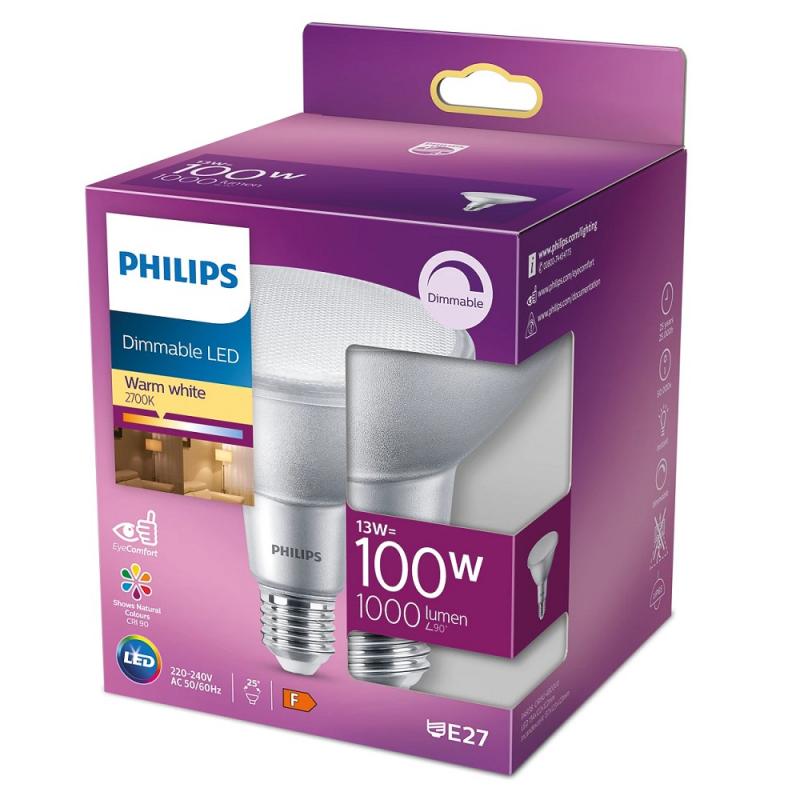 Philips E27 LED PAR38 Reflektor Lampe 13W wie 100W 25° 2700K warmweiß dimmbar 90Ra hohe Farbwiedergabe