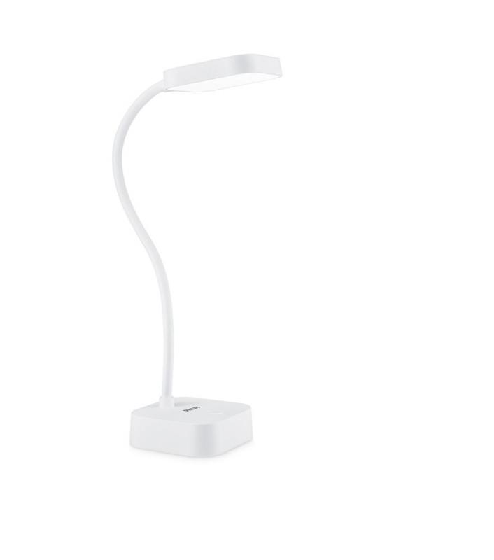Philips Akku USB LED Tischleuchte  Rock in Weiß dimmbar