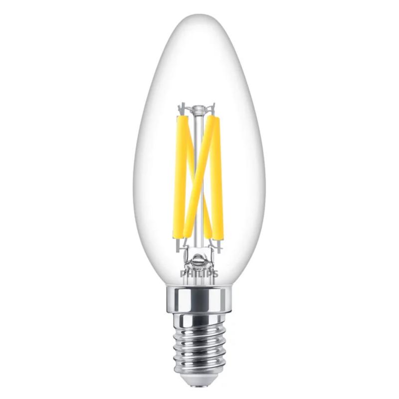 PHILIPS E14 LED in Kerzenform WarmGlow dimmbar 3,4W wie 40W warmweisses Licht  mit hoher Farbwiedergabe 90Ra