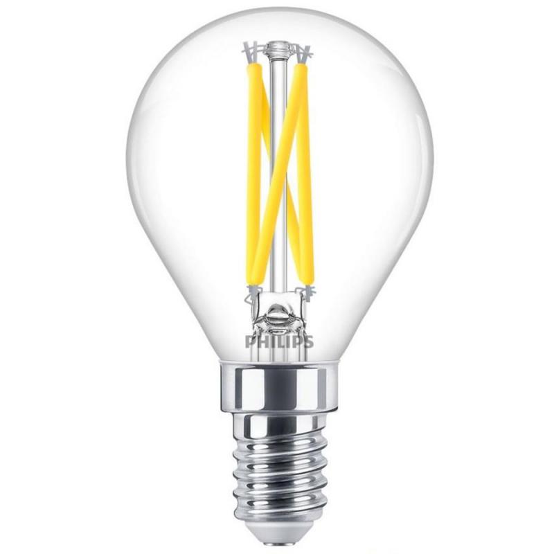 Philips Lighting E14 LED Tropfen 5,9W wie 60W warmweißes dimmbares Licht 2700K- Filamentoptik für dekorative Leuchten