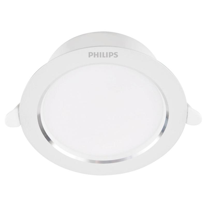 Philips Diamond Einbauspot 4,5W, Einbau-Durchmesser 90mm, weiß, 3000K warmweißes Licht 110°, Einbautiefe 70mm