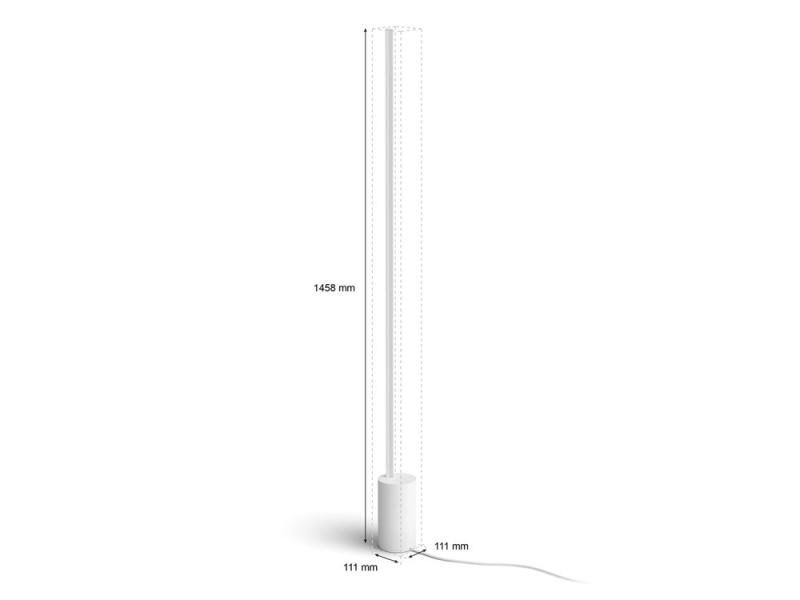 Philips Hue White and Color Ambiance Gradient Signe Stehleuchte weiß - minimalistisch & schlank