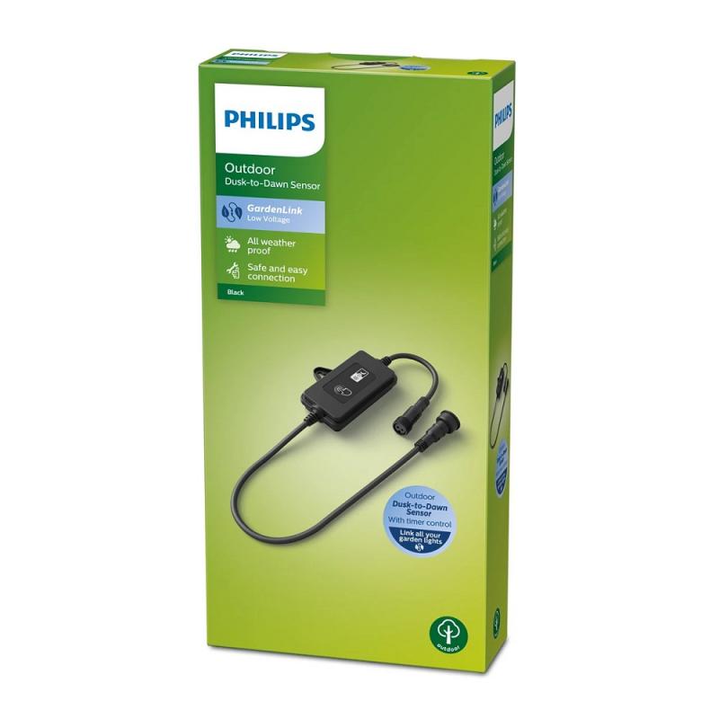 Philips NV Dämmerungssensor Gardenlink in Schwarz IP65 12V