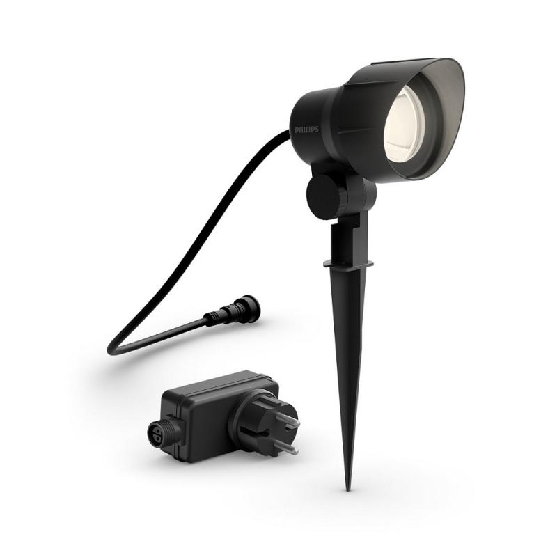 Philips NV Spot Set in Schwarz warmweißes Licht IP44