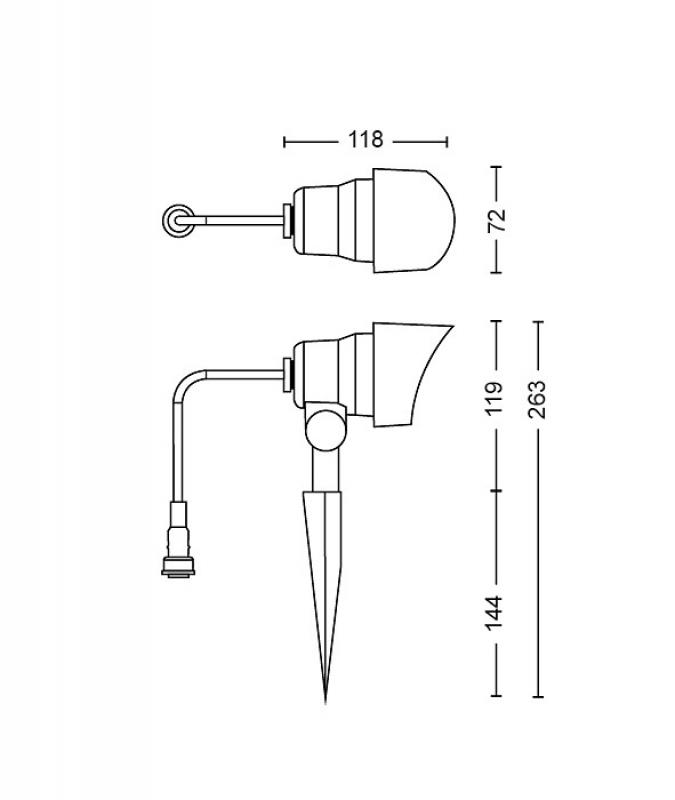 Philips NV Spot Set in Schwarz warmweißes Licht IP44