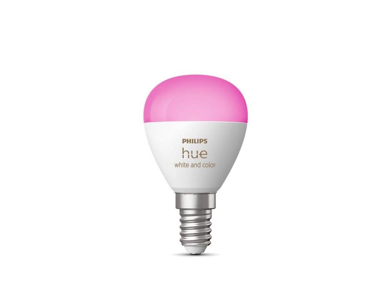 Philips Hue White & Color Ambiance E14 Tropfen Lampe 5,1W - steuerbar via App, kompatibel mit Amazon Alexa