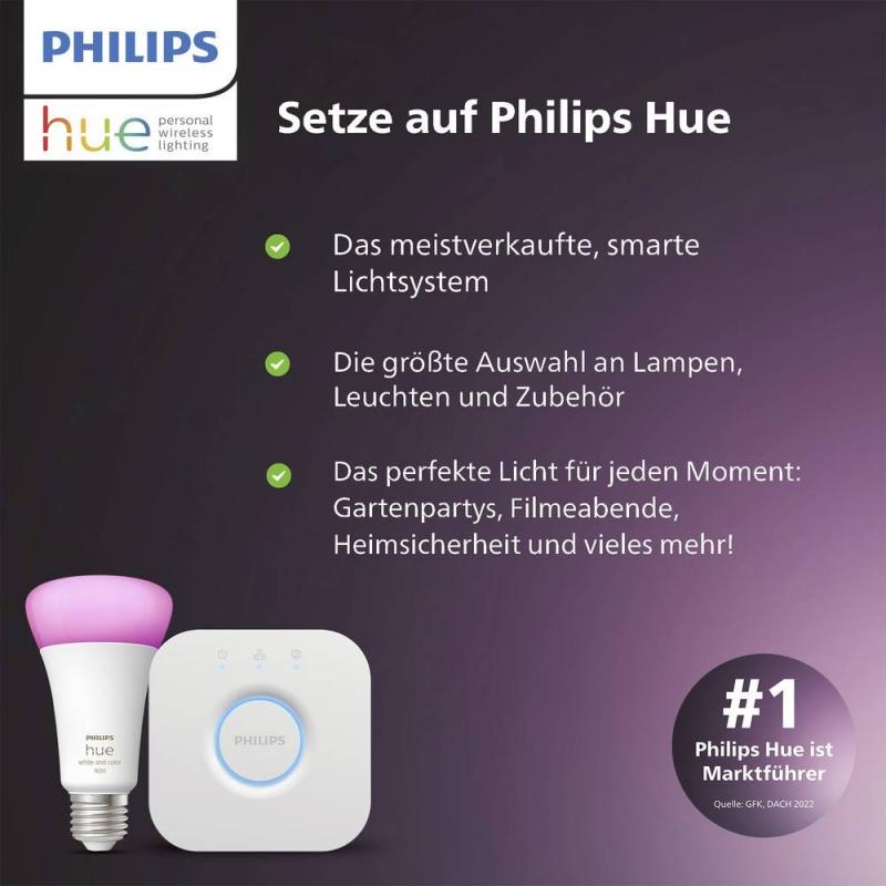 2er Philips Hue LED Spot GU5.3 6,3 Watt Tunable White 2000-6500 Kelvin - steuerbar via App, kompatibel mit Amazon Alexa