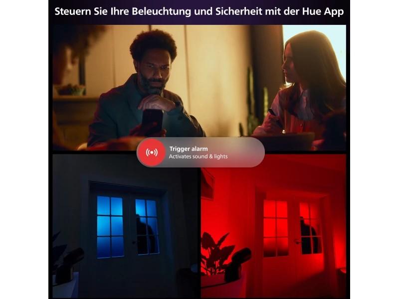 Philips Hue Secure kabelgebundene Smart Home Überwachungskamera Full HD Video drinnen oder draußen schwarz