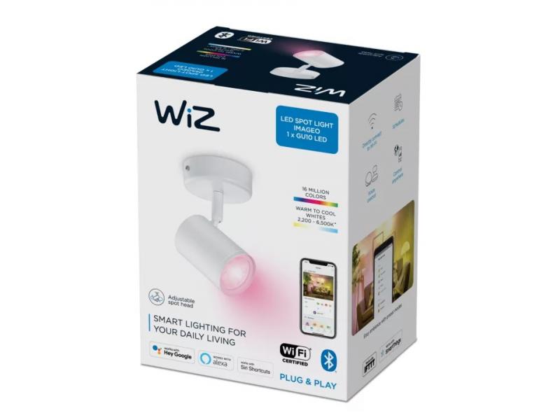 WIZ Smarter 1-flammiger RGB LED Wandstrahler Imageo in Weiß WLAN/Wi-Fi Tunable White & Color