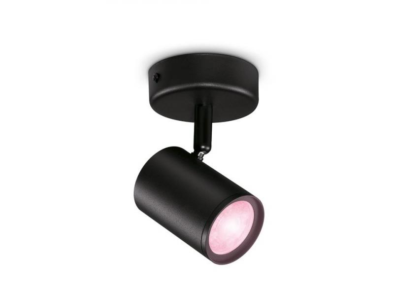 WIZ Smarter 1-flammiger RGB LED Wandstrahler Imageo in Schwarz WLAN/Wi-Fi Tunable White & Color