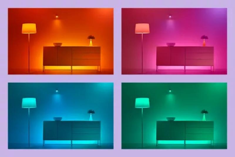 WIZ Smarte LED Wandleuchte Up & Down RGB in Schwarz WLAN/Wi-Fi Tunable White & Color indoor