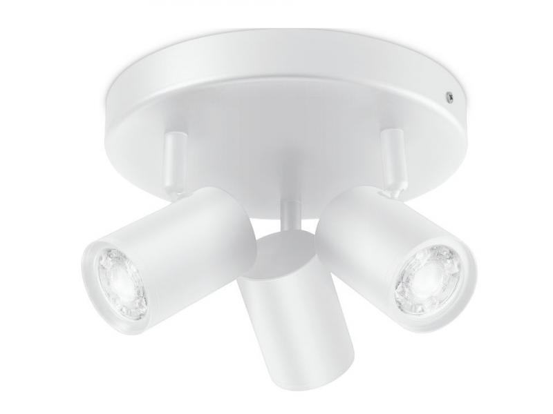 WIZ Smarter 3-flammiger RGB LED Deckenstrahler Imageo rund in Weiß WLAN/Wi-Fi Tunable White