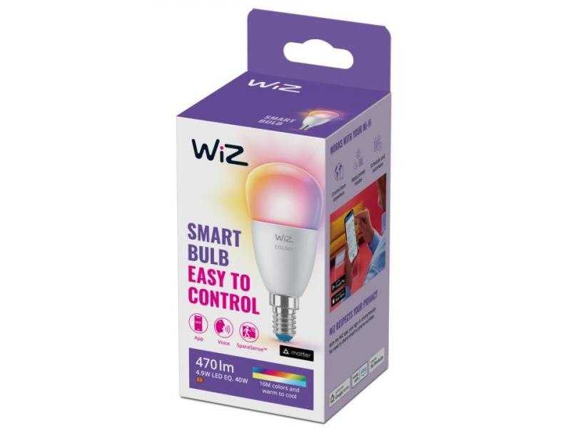 WIZ E14 Smarte LED Tropfenlampe RGBW 4,9W wie 40W WLAN/Wi-Fi Tunable White & Color