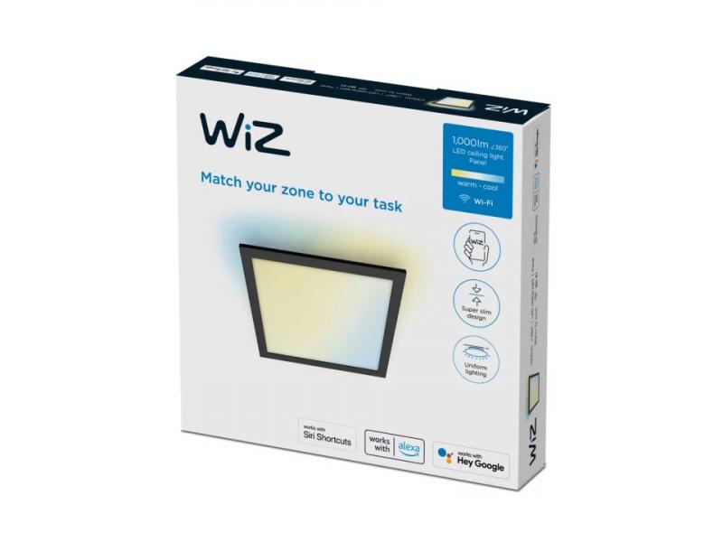 WIZ Smartes LED Panel quadratisch 30x30cm in Schwarz WLAN/Wi-Fi Tunable White