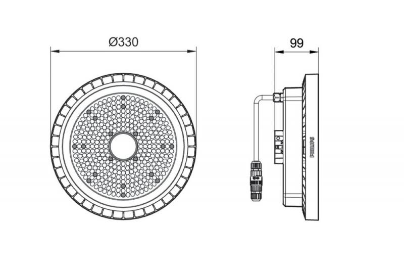 Philips LED Hallenleuchte CoreLine Highbay Gen5 - elektronisches Betriebsgerät, schaltbar BY121P G5 LED200S/840 PSU NB - Dunkles Grau