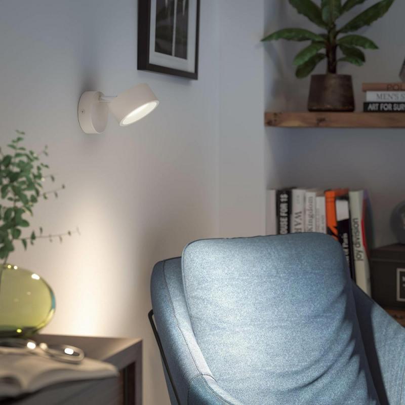 Philips Bracia Moderner 1-flammiger Deckenstrahler schwenkbar in weiß für Wohnraumbeleuchtung