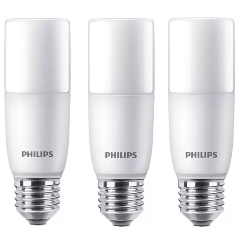 3er Set PHILIPS CorePro E27 LED Lampen in Stickform 7,5W wie 57W warmweißes blendfreies Licht 3000K