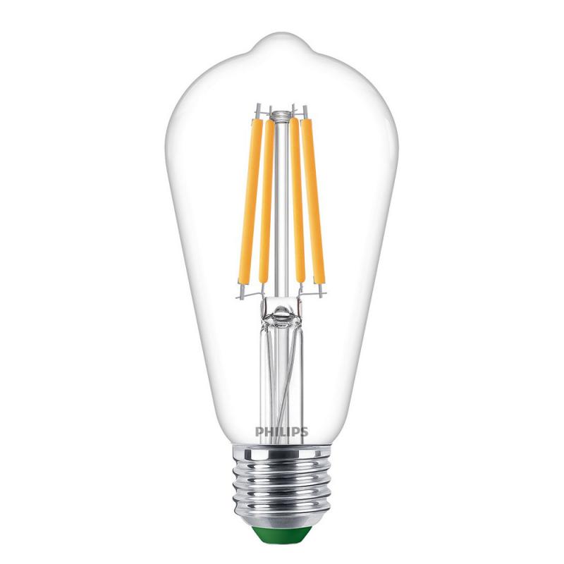 Besonders effiziente PHILIPS E27 LED Filament Lampe 4W = 40W 2700K warmweißes Licht - Beste Energie Effizienz Klasse