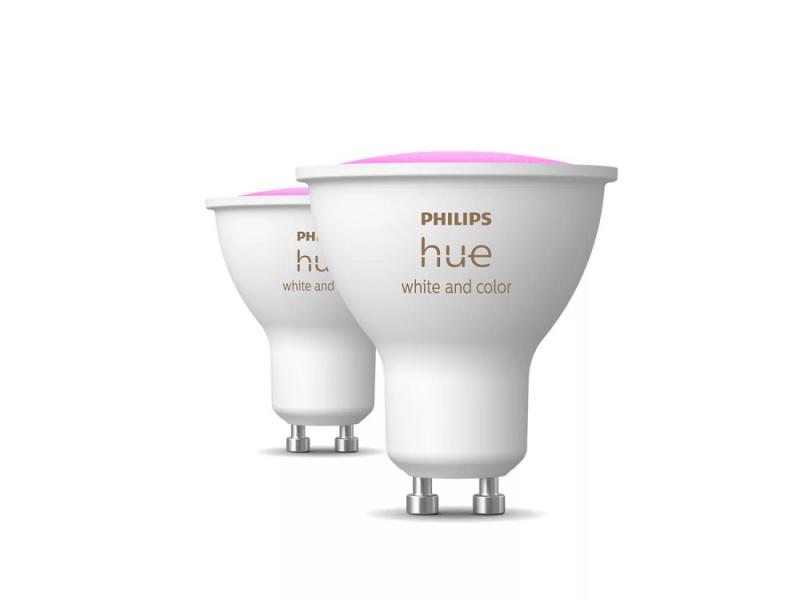 2er Pack Philips Hue White & Color Ambiance GU10 LED Reflektoren 4,2W wie 35W dimmbar Bluetooth- und ZigBee-Steuerung RGBW