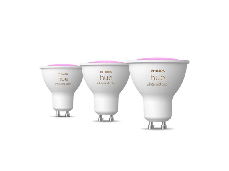 3er Pack Philips Hue White & Color Ambiance GU10 LED Reflektoren 4,2W wie 35W dimmbar Bluetooth- und ZigBee-Steuerung RGBW