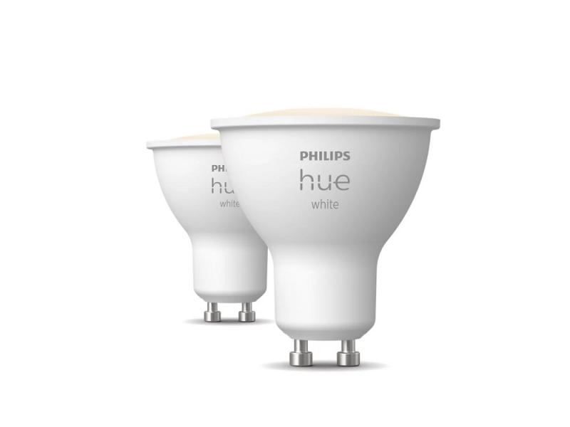 2er Pack Philips Hue GU10 LED Strahler 4,2W warmweiß Bluetooth- und ZigBee-Steuerung