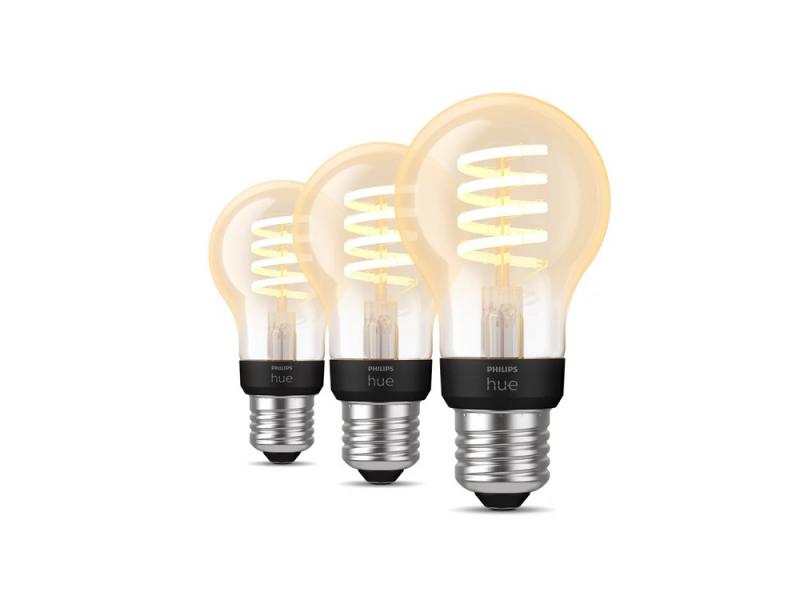 3er Philips Hue White Ambiance E27 Filament Lampen 7W - tubable white dimmbar - Vintage