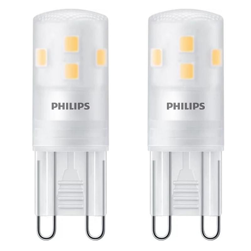 2er PACK PHILIPS LED G9 StiftsockellampeN 1,9 Watt wie 25 Watt warmweißes Licht