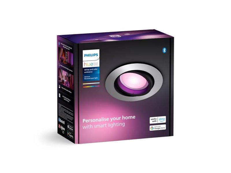 Philips Hue White & Color Ambiance Centura Einbauspot schwenkbar in Silber IP20