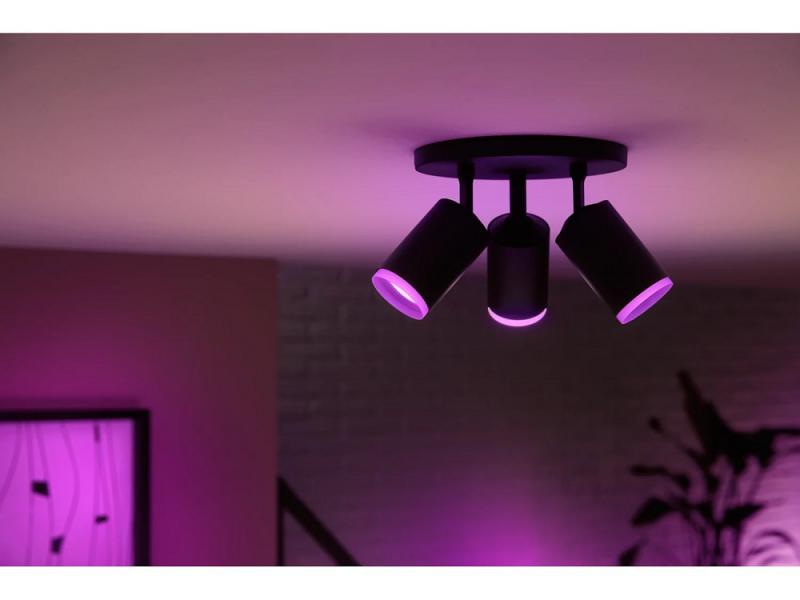 Philips Hue White & Color Ambiance Fugato 3-er Spot in schwarz