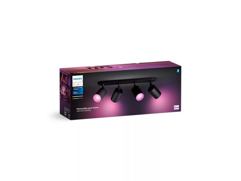 Philips Hue White & Color Ambiance Fugato 4-er Spot in schwarz