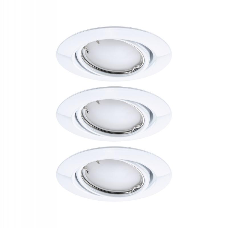 Paulmann 92463 LED Einbauleuchte Smart Home Zigbee Base Coin Basisset schwenkbar rund 90mm 20° dimmbar 3000K Weiß