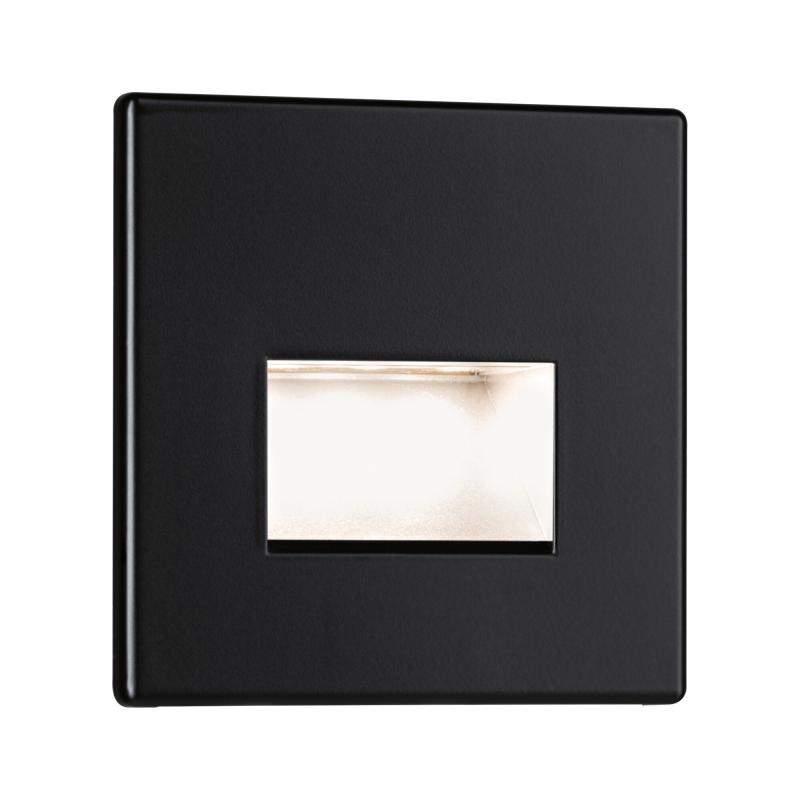 Paulmann 93094 LED Wandeinbauleuchte Edge Quadro eckig 80x5mm 1,2W warmweiß Schwarz matt