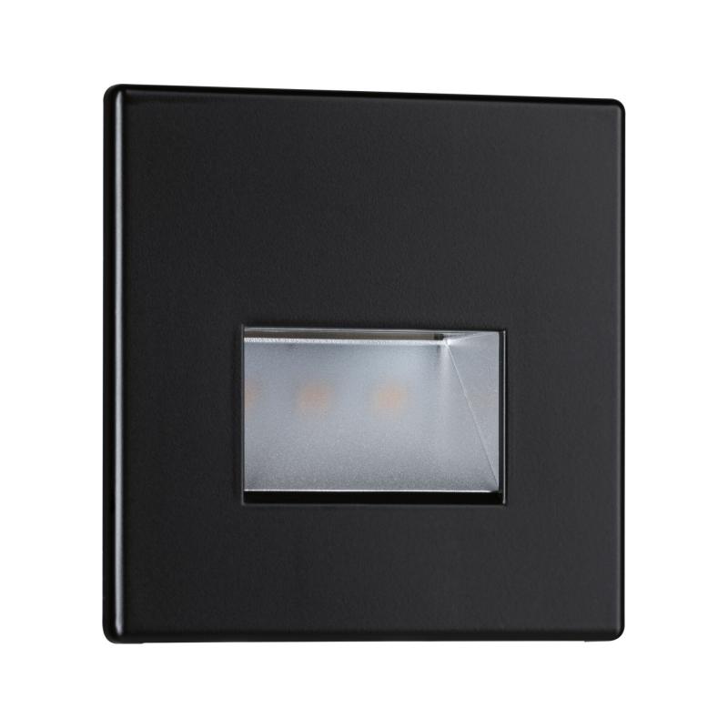 Paulmann 93094 LED Wandeinbauleuchte Edge Quadro eckig 80x5mm 1,2W warmweiß Schwarz matt