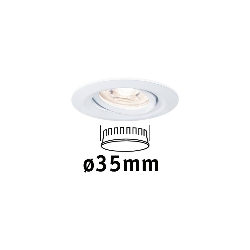 Paulmann 94292 EBL Nova mini Coin rund schwenkbar LED 1x4W 310lm Weiß matt/Alu