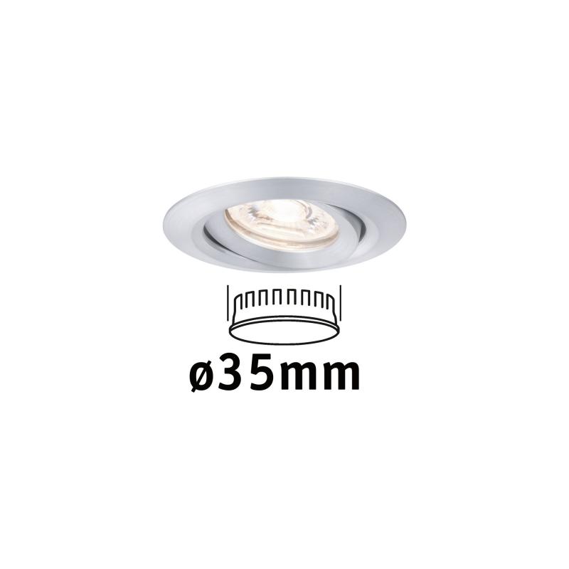 Paulmann 94296 EBL Nova mini Coin rund schwenkbar LED 1x4W 310lm Alu gedreht/Alu