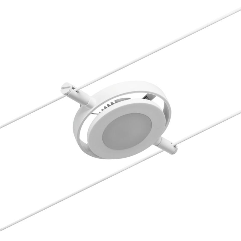 Weißer LED-Leuchtspot für Seilsystem Spot RoundMac Paulmann 94417 1x4,5W 12V DC Metall 3000K