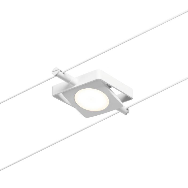 Paulmann 94423 LED Spot MacLED für Seilsystem Weiß matt/Chrom 12V DC Metall 3000K