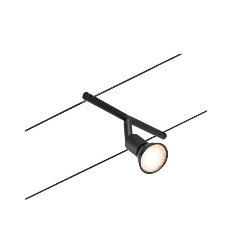 Paulmann 94447 Wire Spot Salt max1x10W GU5,3 Schwarz matt/Chrom 12V DC 60VA Kunststoff/Metall