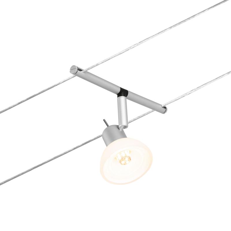 Dachschrägen Beleuchtung Paulmann Seilsystem Set Sheela für 5 x GU5.3 LED in Chrom matt12V DC 94448