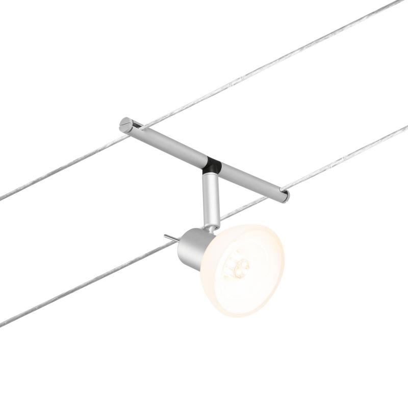 Dachschrägen Beleuchtung Paulmann Seilsystem Set Sheela für 5 x GU5.3 LED in Chrom matt12V DC 94448